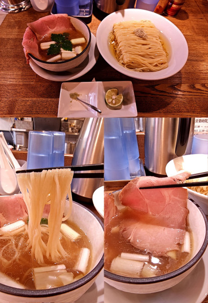 「数量限定『冷やしいりこ昆布水つけそば 塩 大盛』」@中華そば 麺壁九年 本店の写真