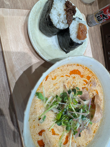 「ピーナッツ豆乳担々麺セット1350円」@PERIE MARCHE & GOHANの写真