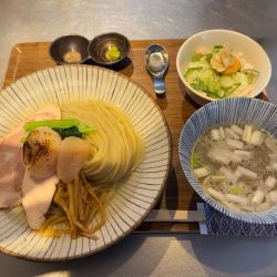 帆立の昆布水つけ麺(塩)