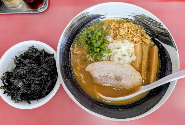 「岩のりラーメン1050円」@麺魂 輝時の写真