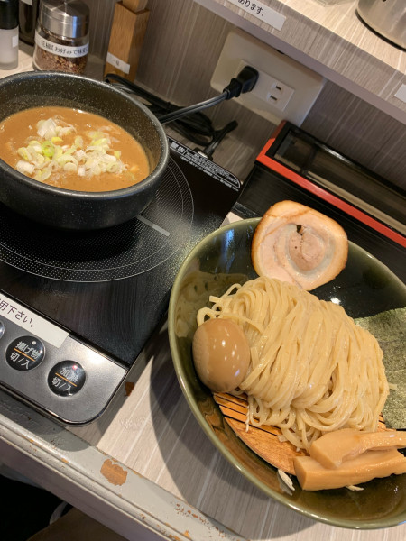 「魚介豚骨つけ麺（並）＋味玉」@麺屋 おがわの写真