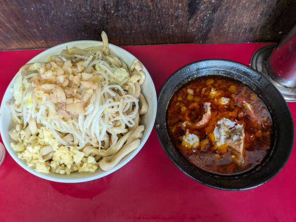 「つけ麺、カレーマサラ、大700g」@蓮爾 登戸店の写真