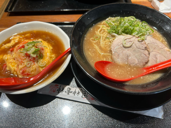 「風神雷神ラーメン天津飯セット(醤油)」@風神雷神RA-MENの写真