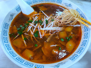 「タンタンメン(ラージャンメン)(800)＋麦酒大瓶(800)」@中華 宮下の写真