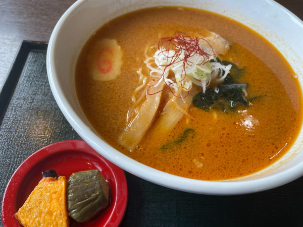 「ミルクみそラーメン：900円」@道の駅 しもごう  レストラン三倉の写真