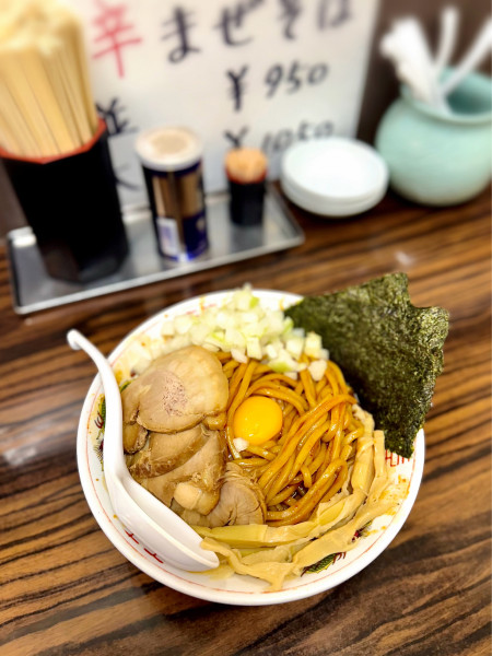 「辛まぜそば」@中華そば わた辺の写真