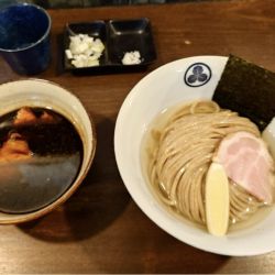 自家製牡蠣醤油の昆布水つけそば　特製TP