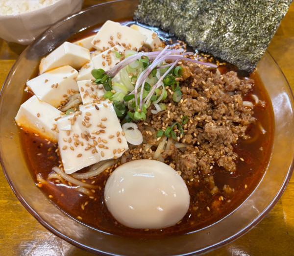 「[限定]冷やし麻婆麺+味玉+海苔」@麺屋 ぬまたの写真
