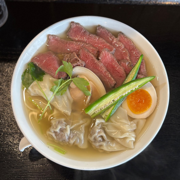 「マタギそば 鹿と蛤【猪鹿骨スープ】」@麺創 なな家の写真