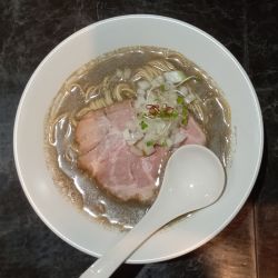 山椒純煮干しそば（並）＋　煮干しニンニク