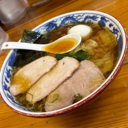 ワンタン麺＋半熟煮玉子