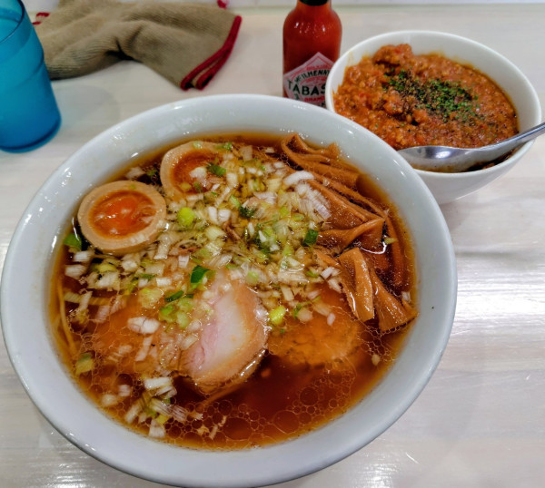 「特製中華そば 1000円 トマトカレーご飯400円」@中華そば ふくみみの写真