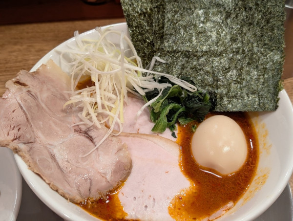 「ブレンド辛味噌ラーメン」@なま醤油とんこつ フルスイングの写真