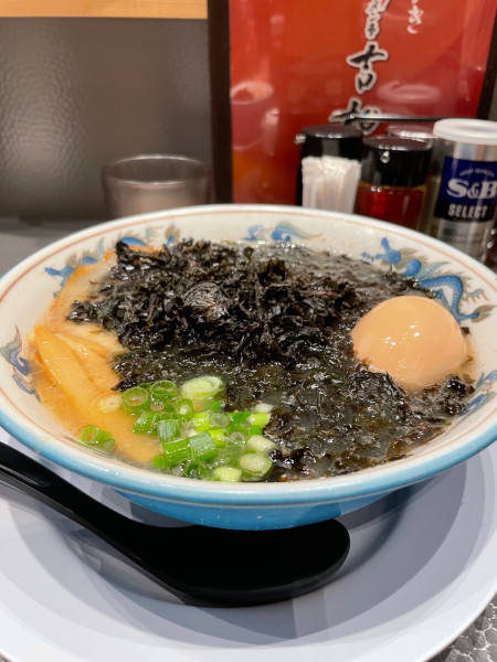 「岩のりらーめん（あっさり）¥1,190＋熟玉¥150」@吉相 イオン新潟南店SC店の写真