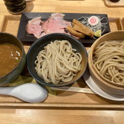 せいろ蒸しとつけそばの相盛(大盛り)