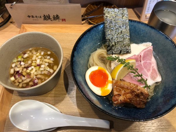 「鰹昆布水つけそば」@中華そば 麒麟の写真