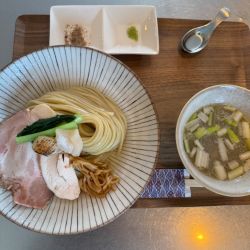 帆立の昆布水つけ麺 白