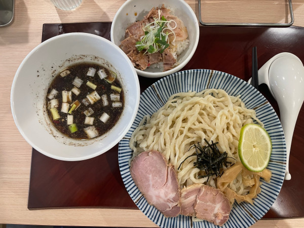 「つけ麺、ミニチャーシューご飯」@らぁ麺旭の写真