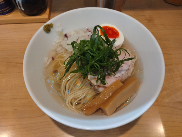 「【限定A】アジ煮干の冷やしそば（塩）¥1100-」@「七色の落書き」の写真