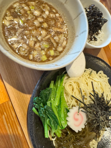 「つけ麺1050円、ちょい足しセット100円」@魚介醤油らーめん 和屋の写真