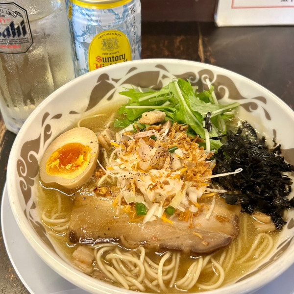 「チキンファンク＋サントリー角ハイボール」@煮干結社 弘前店の写真