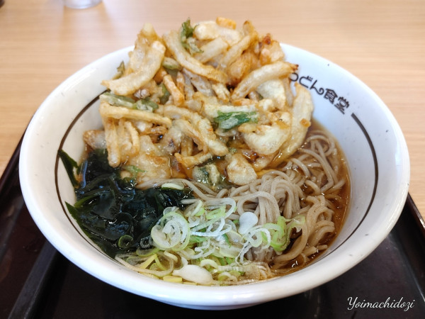 「天ぷらそば（温：640円）」@山田うどん食堂 鴻巣吹上店の写真