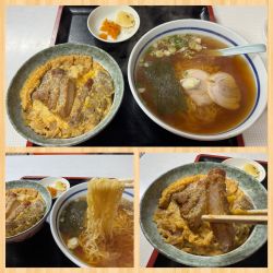 セットメニュー　カツ丼(小)ラーメン 850円