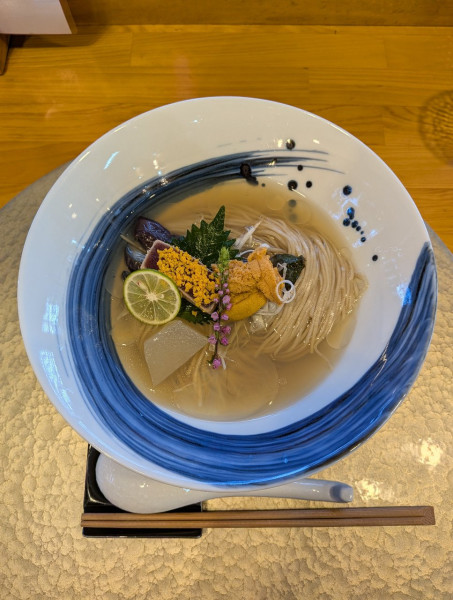 「浅利と雲丹」@中華蕎麦 鳴神食堂の写真