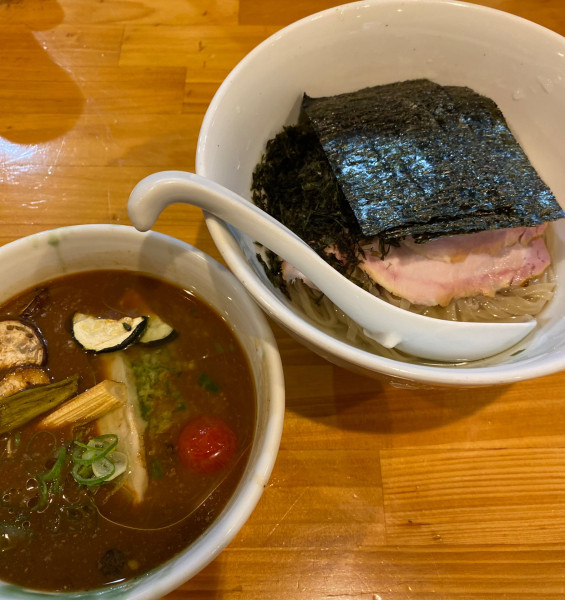 「【限定】冷やし味噌つけ麺 1350円」@川の先の上の写真