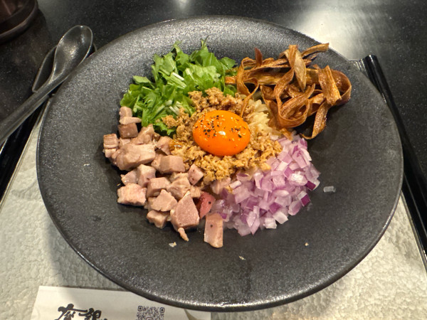 「鶏白湯混ぜsoba」@鶏soba座銀 神楽坂東京本店の写真