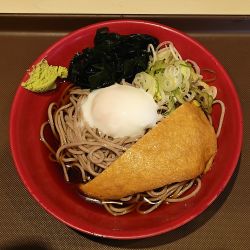 朝そば（冷しきつね温玉付き）