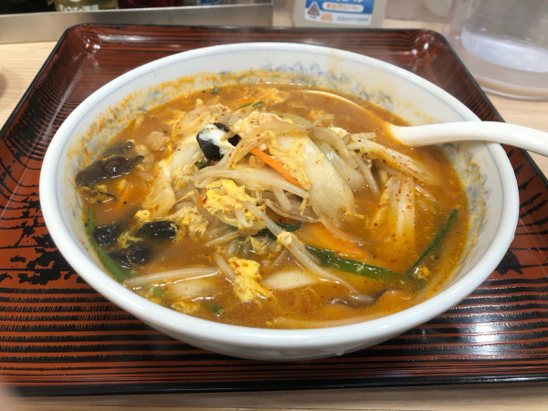 「旨辛菜麺」@ぎょうざの満洲 東長崎南口店の写真