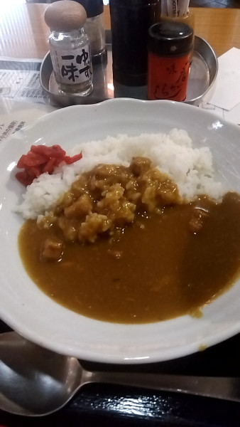「カレーライス小（３５０円）」@生そば 一力の写真