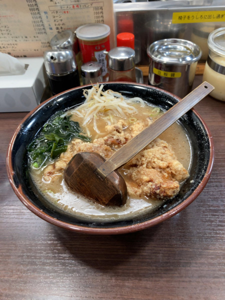 「からあげラーメン＋半ライス　1300円」@ラーメンショップ とさっ子の写真