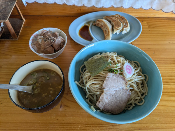 「つけ麺＋りくセット」@つけ麺処 めん家りくの写真