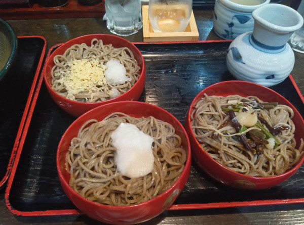 「三色割子そば」@献上そば 羽根屋 本店の写真