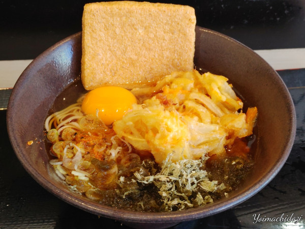 「朝そば（温・生卵：450円）」@ゆで太郎 北本深井店の写真