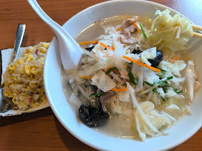 「ランチ タンメン＆半炒飯(1,050)」@満洲園 餃子酒場の写真