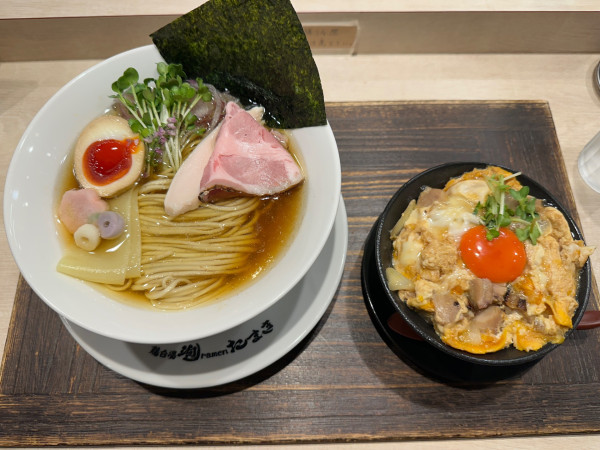 「和だしramen（150g）＋炙り肉親子丼（小）1,750円」@鶏白湯泡ramenたまきの写真