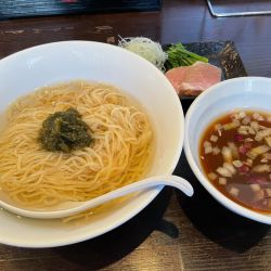 貝出汁昆布水つけ麺