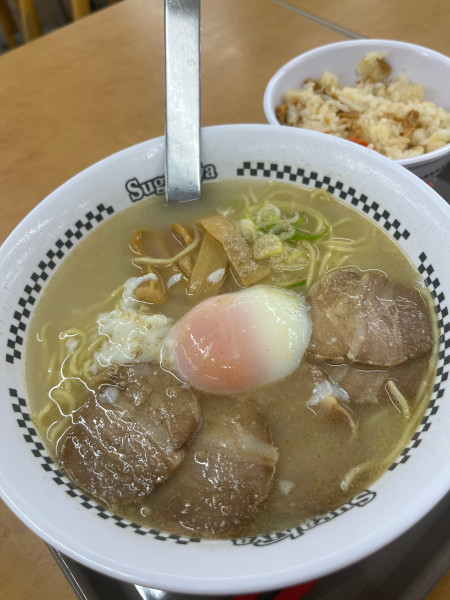 「特製ラーメン➕五目ゴハン」@スガキヤ フィールパールシティ稲沢店の写真