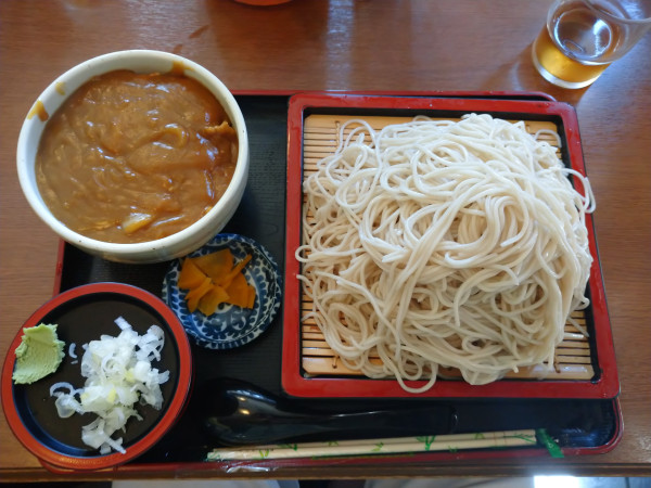 「ミニカレー丼セット＋中盛り」@そば処 ゆう月の写真