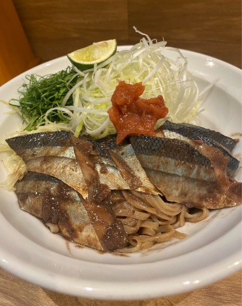 「北海道産生秋刀魚の冷やしまぜそば ￥2200」@麺庵 利休の写真