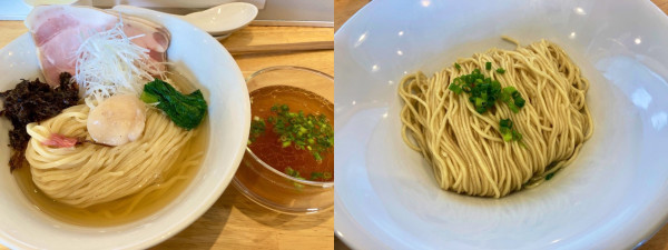 「帆立とポルチーニブイヨンの昆布水つけそば ＋ 替玉」@中華そば ひしおの写真