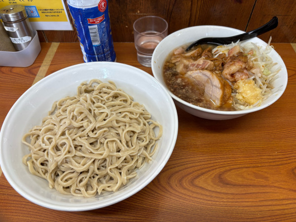 「つけ麺　ニンニク　アブラ　タレ」@ラーメン二郎 亀戸店の写真