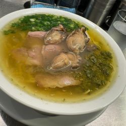 限定牡蠣ラーメン＋半替え玉