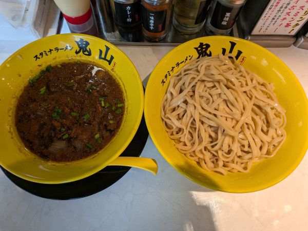 「つけ麺、大盛」@スタミナラーメン 鬼山 渋谷店の写真