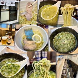 【限定】バジル鶏つけ麺 940円＋アサヒ瓶ビール（小）