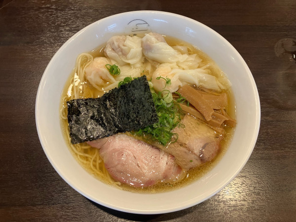 「特製ワンタン麺（ハーフ）白だし」@八雲の写真
