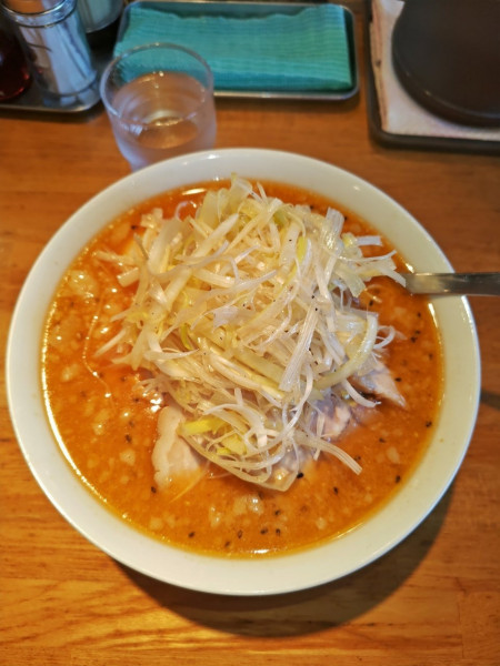 「味噌󠄀ネギチャーシュー+半熟味玉子  ﾒﾝﾏ抜き」@手打ちラーメン 谷家の写真